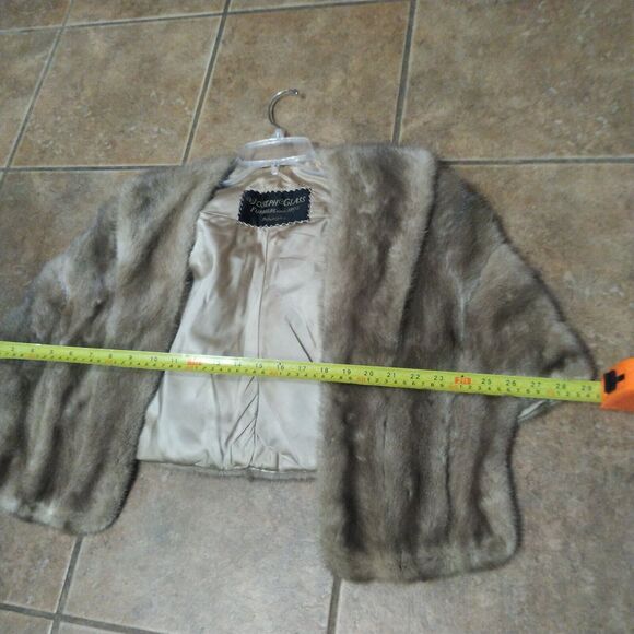 Joseph Glass Furriers Women's Stole Fur Wrap Classic Brown Rustic Shawl - Picture 10 of 16